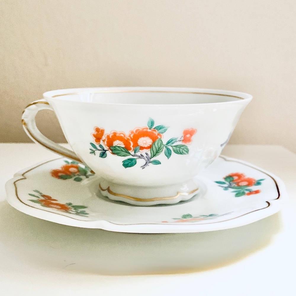 Royale Limoges Orange Tree Teacup and Saucer